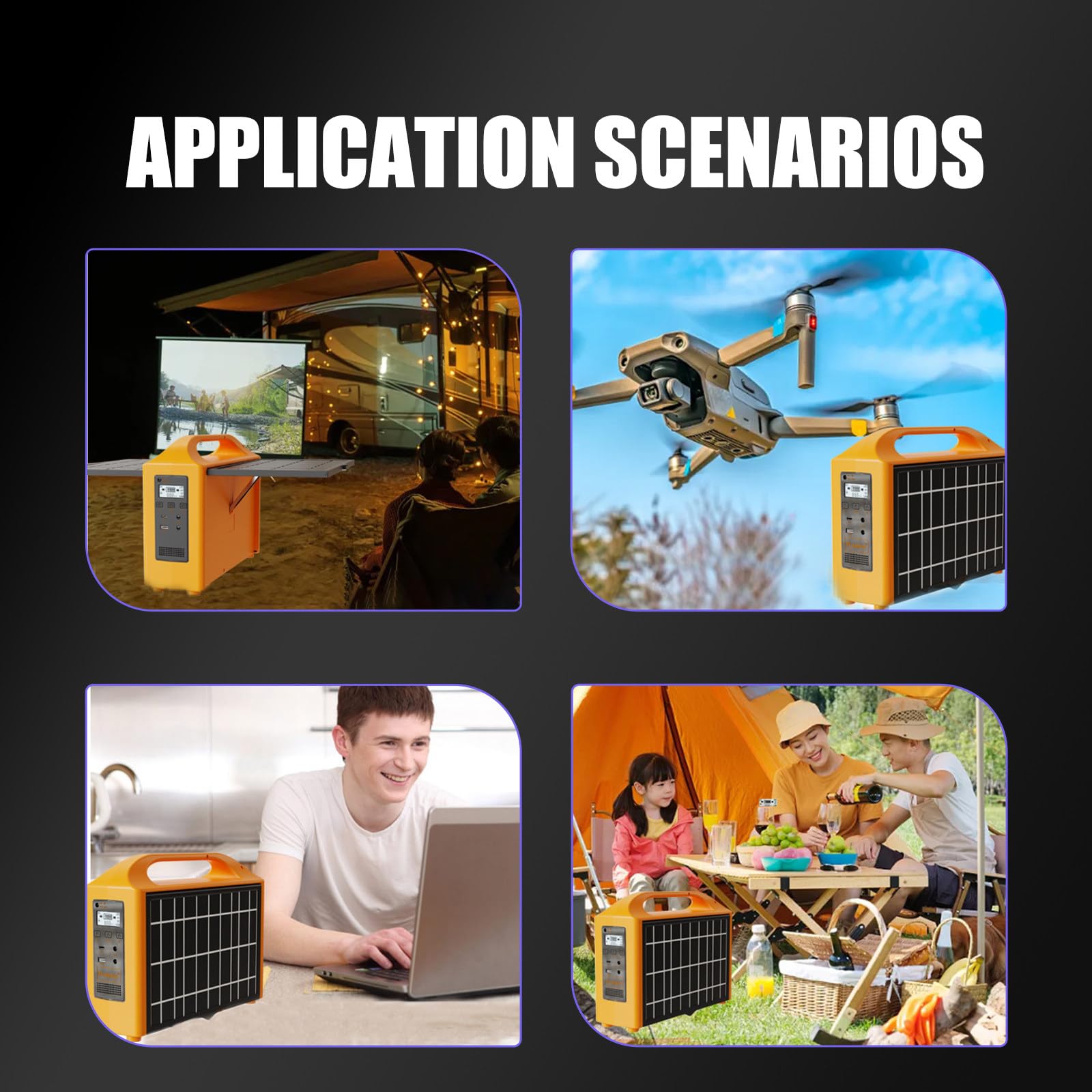 Estación De Energía Portátil De 100w Carga Solar, Batería Lifepo4 De Respaldo De 76.8wh, Con Salida USB Tipo C Ca/Cc. Carga Con Paneles Solares. Carga Rápida Para El Hogar Y Senderismo