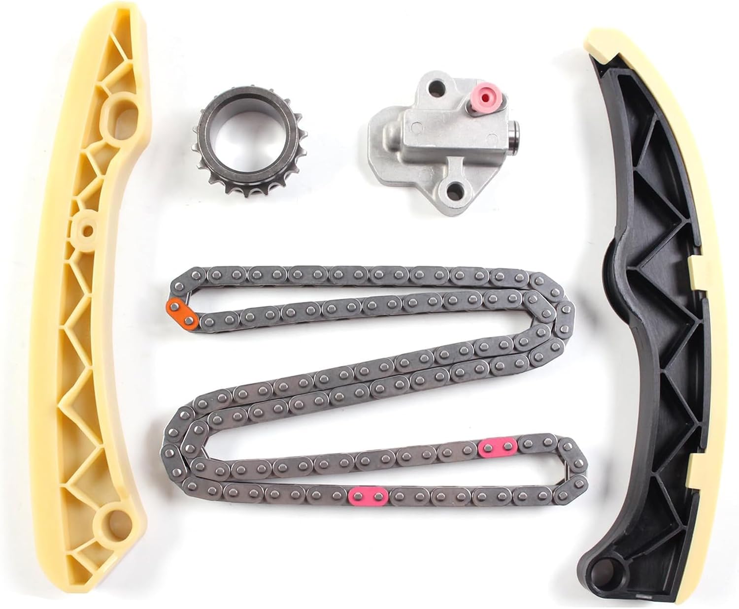 244312B620 Timing Chain Kit with VVT Gear Sprocket for 2011-2019 Hyundai Accent i30 ix35 i40 Veloster Kia Rio Soul Forte Optima 1.6L 243502B600