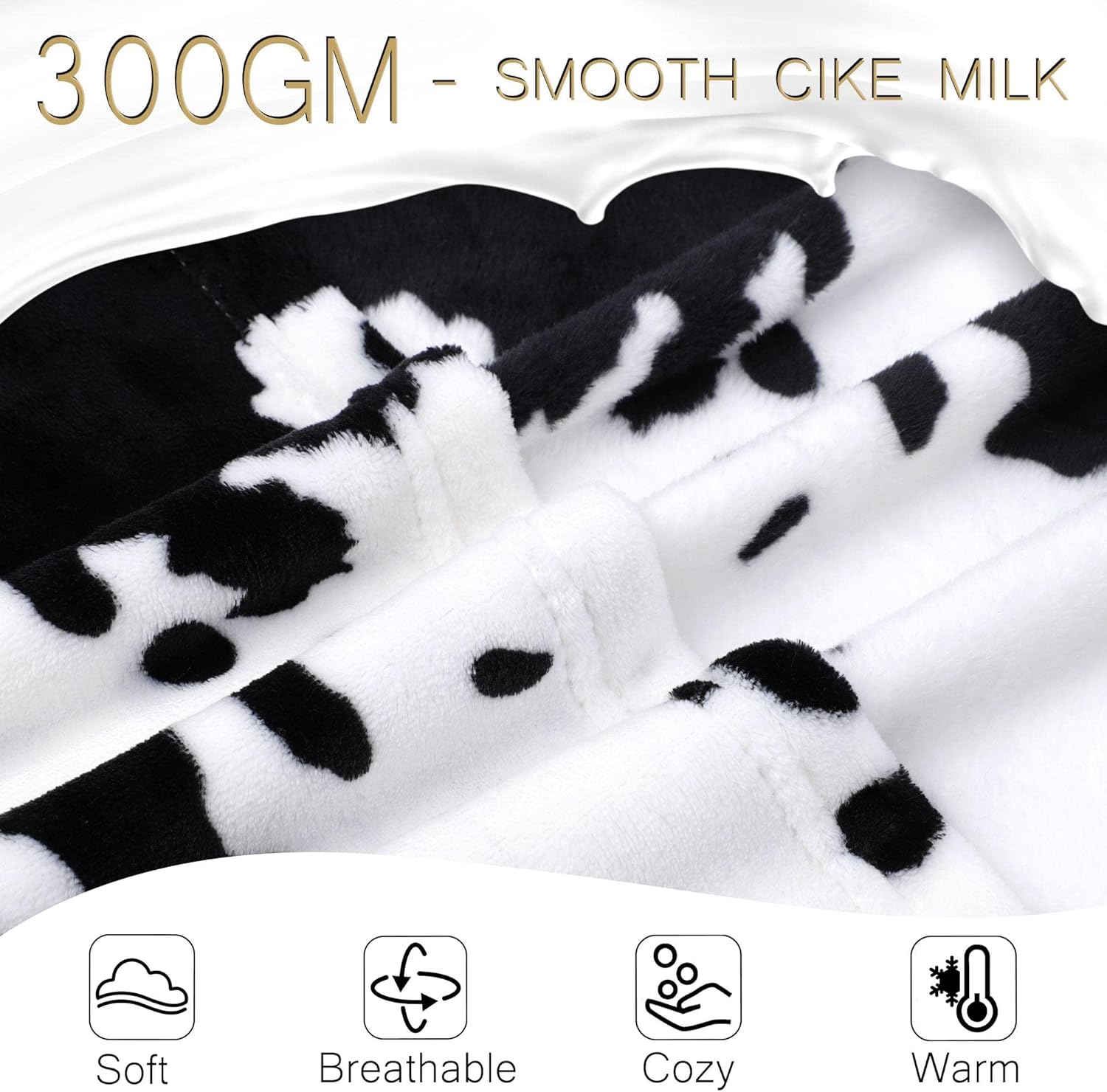 PiccoCasa Cow Printed Blanket - Image 4