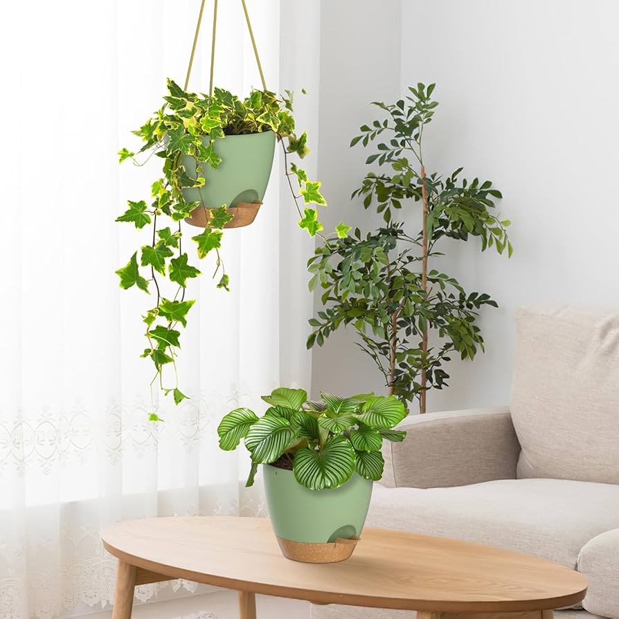 Amazon.co.jp: ZMTECH 8インチ ハンギングプランター 屋内屋外植物用 2