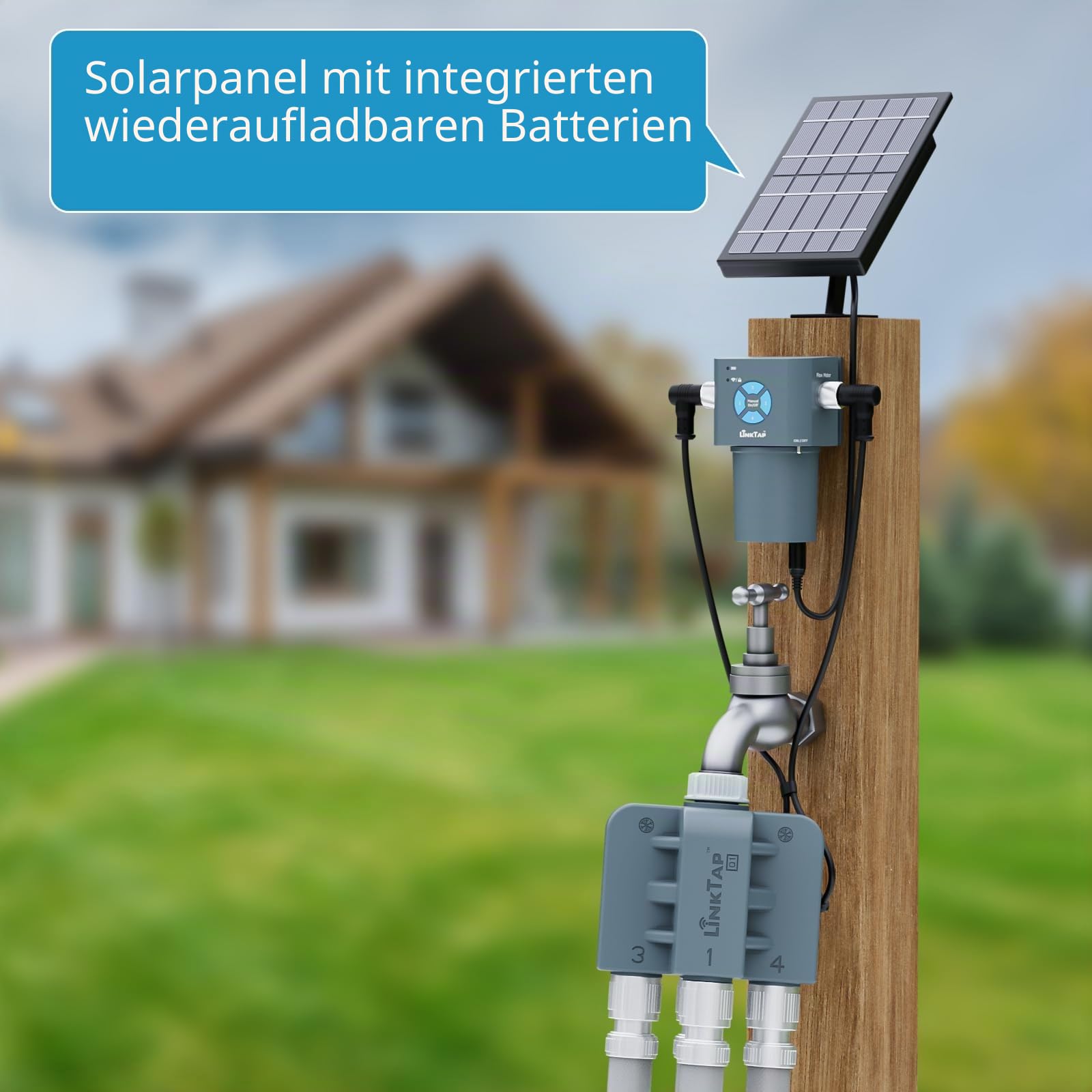 LinkTap ValveLinker DC Converter mit Wasserdichtem Sleeve – Wandelt 9-24V DC in 9V DC Ausgang um, kompatibel mit Solarmodulen, Netzteilen und verschiedenen DC-Stromquellen