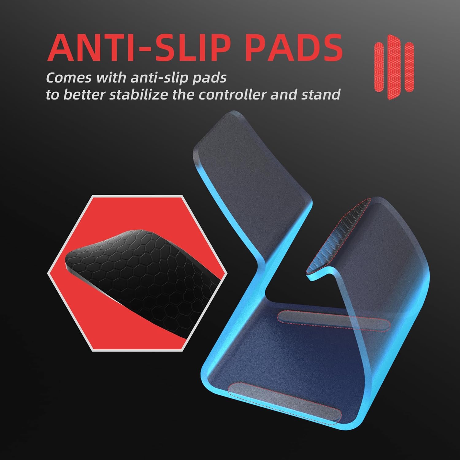 PlayVital Stand-AL Game Controller Stand for ps5, for ps4, Universal Desktop Display Gamepad Stand for Xbox Series X/S, Xbox One, Aluminium Metal Controller Stand Holder for Switch Pro - Black 6 71fmL0Sv5GL. AC SL1500