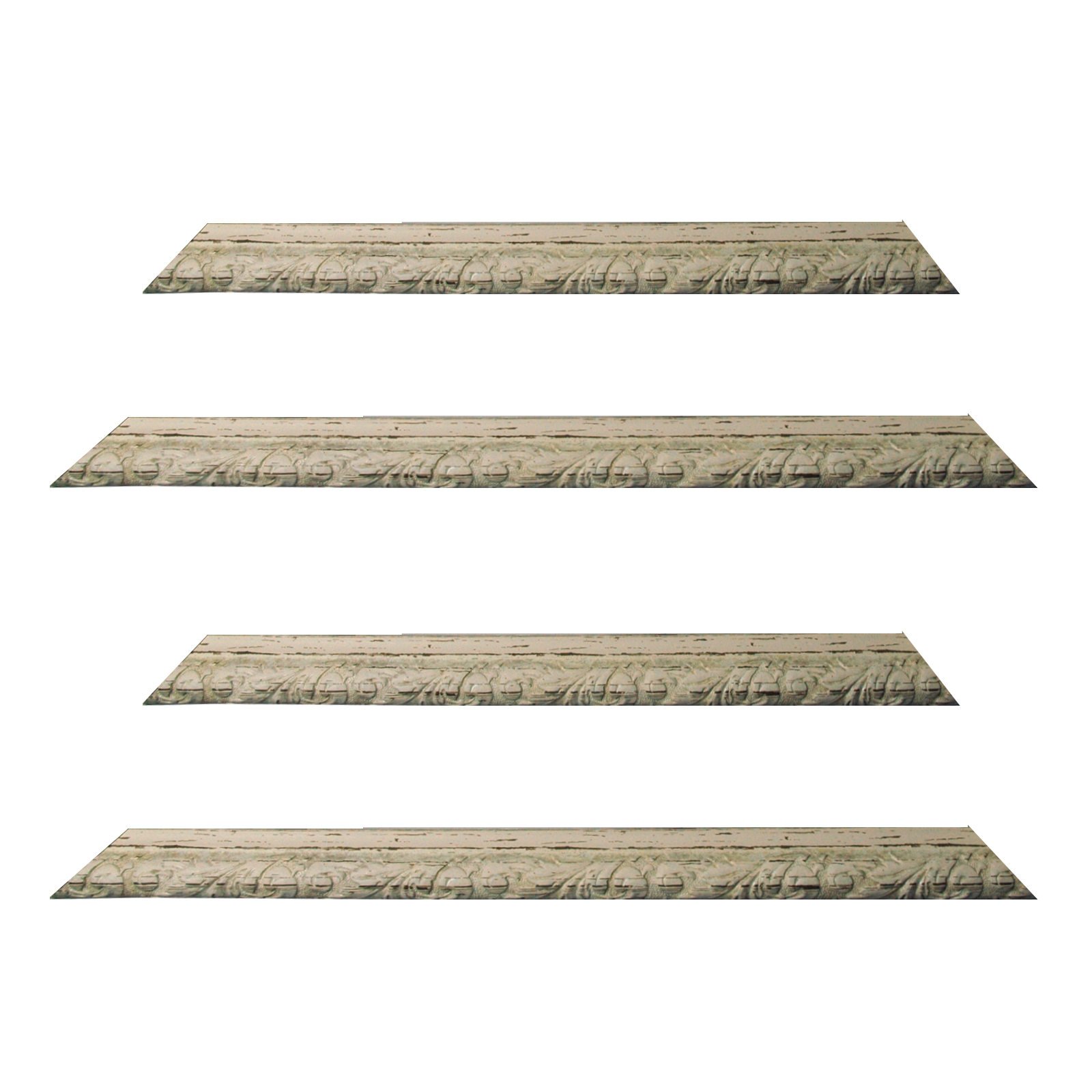 Cadre baroque blanc de prestige 50x70 cm modèle 337 AVO à moulure ciselée