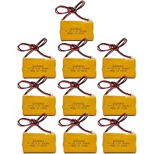 3.6V 900mAh AA Ni-Cd Exit Sign Emergency Light Battery, Replacement for Dantona CUSTOM-318 OSA230, Unitech LEDR-1 6200RP, Lowes 253799, Exitronix 10010037 10 Pack