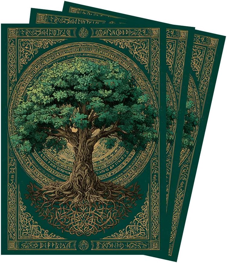 TCG/MTG rękawy na karty, 100 szt., przezroczysty przód, łatwe tasowanie, odporne na rozdarcie, standardowy rozmiar, matowe rękawy artystyczne do OCG CCG DTCG PTCG (4)
