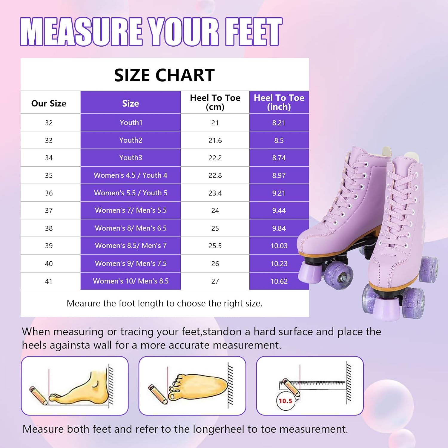 Cartoon Roller Skates for Girls and Women,Double Row Skates with Light Up Wheels,Lace-Up High Top PU Leather Indoor Outdoor Skates for Beginner,Kids,Youth