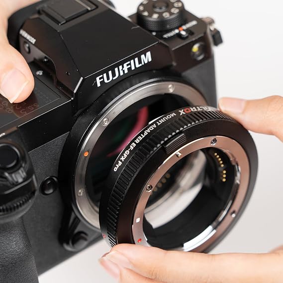 VILTROX EF-GFX Pro Lens Adapter EF/EF-S to Fuji GFX Mount Auto-Focus Lens Converter Ring Compatible for Canon EF/EF-S Series Lens to Fujifilm GFX-Mount GFX Camera 100/100S/50S/50R
