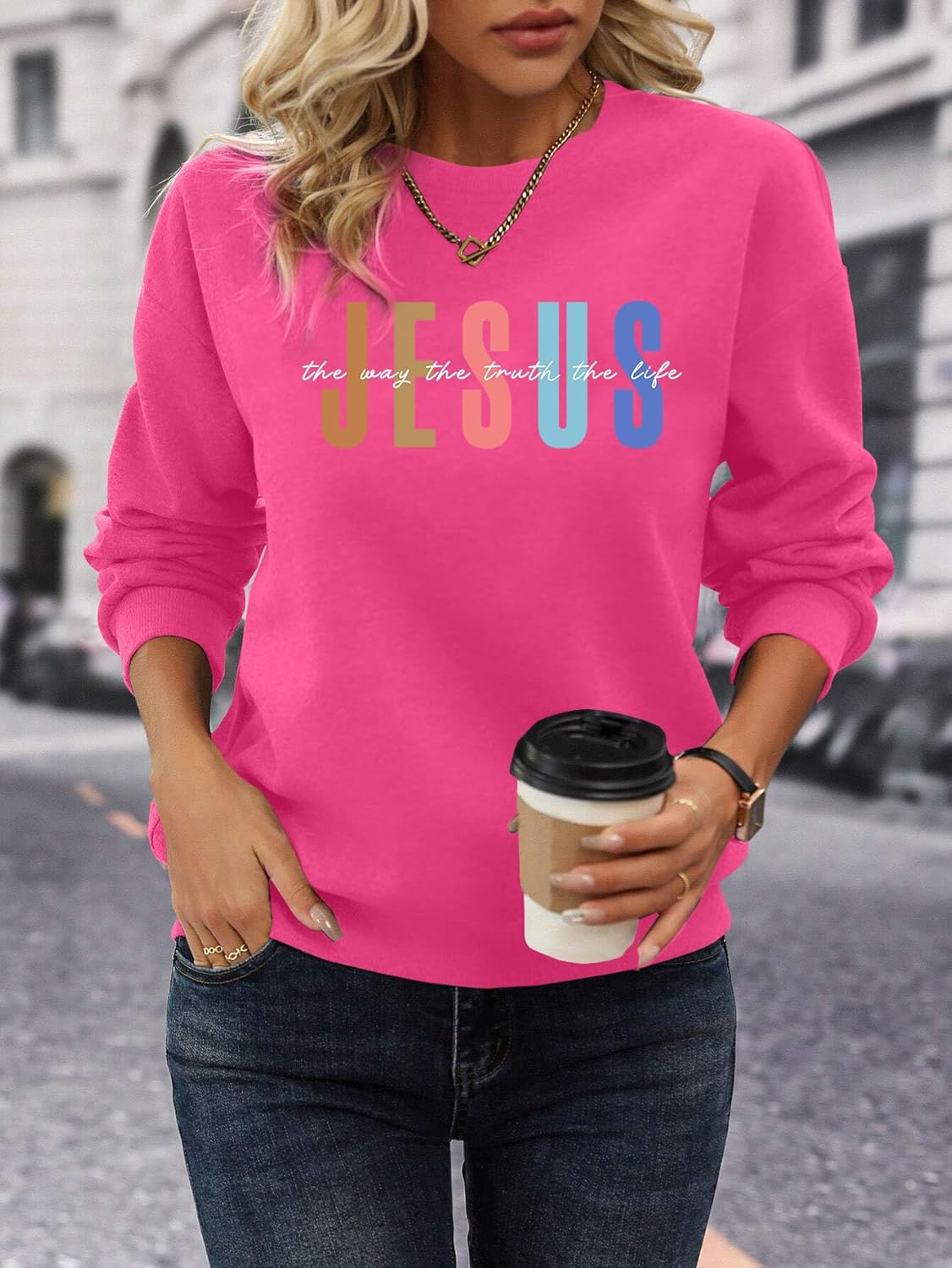 Christian Sweatshirts for Women: Christian Faith Shirt Bible Verse Sweater Religious Gift Pullover Top - Image 2
