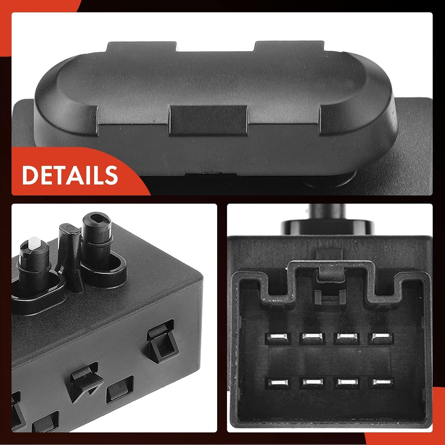 A-Premium 6 Ways Power Seat Switch Compatible with Ford Lincoln & Mercury Vehicles - F-150 Escape Explorer Super Duty Freestyle Mustang Taurus Milan Sable & More - # SW7258, 9L3Z14A701A, 5F9T14B709AA