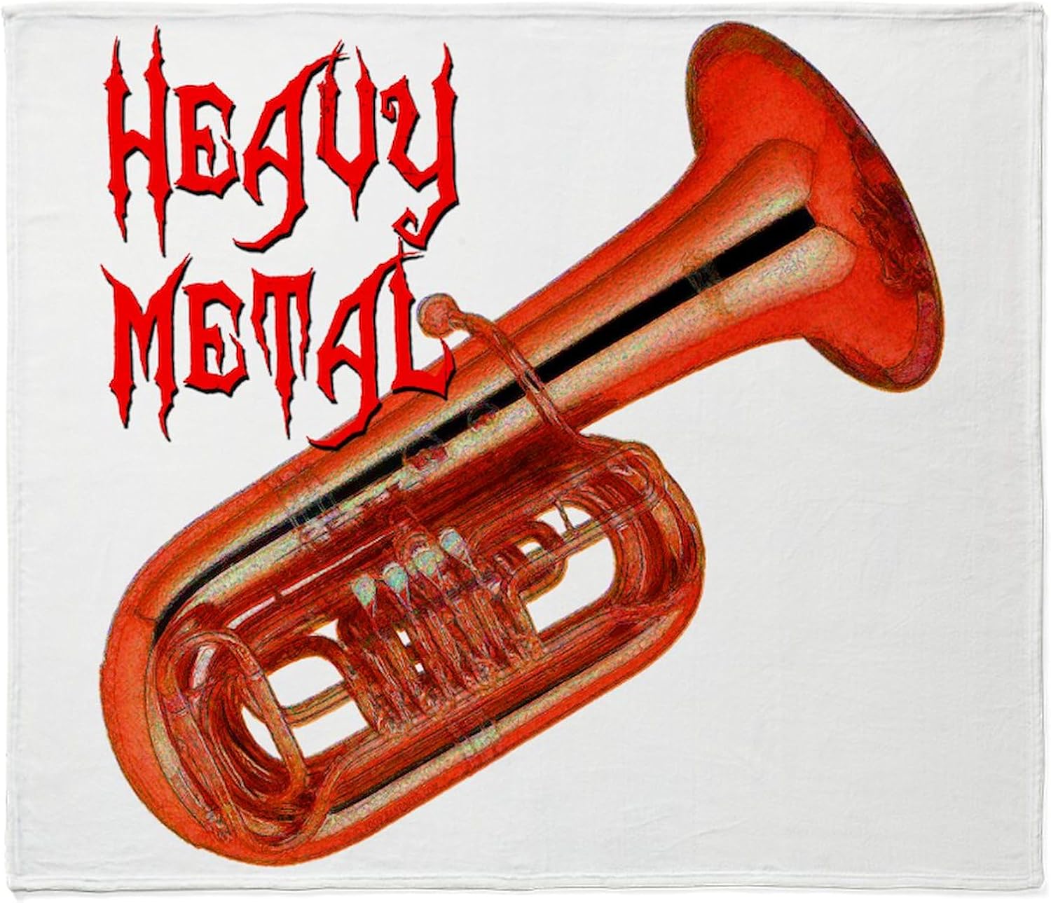 CafePress Heavy Metal Tuba Throw Blanket Super Soft Fleece Plush Throw Blanket, 60"x50"