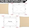 Vela de Sombra de 5' x 10' con Borde Recto Beige, Toldo Rectangular para Exterior, Tela de Sombra para Pérgola, Bloqueo de Rayos UV—Personalizable 7