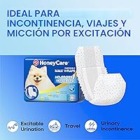 Vista 9 de HONEY CARE All-Absorb A27 - Envoltura para perro macho, 50 unidades, extra pequeña