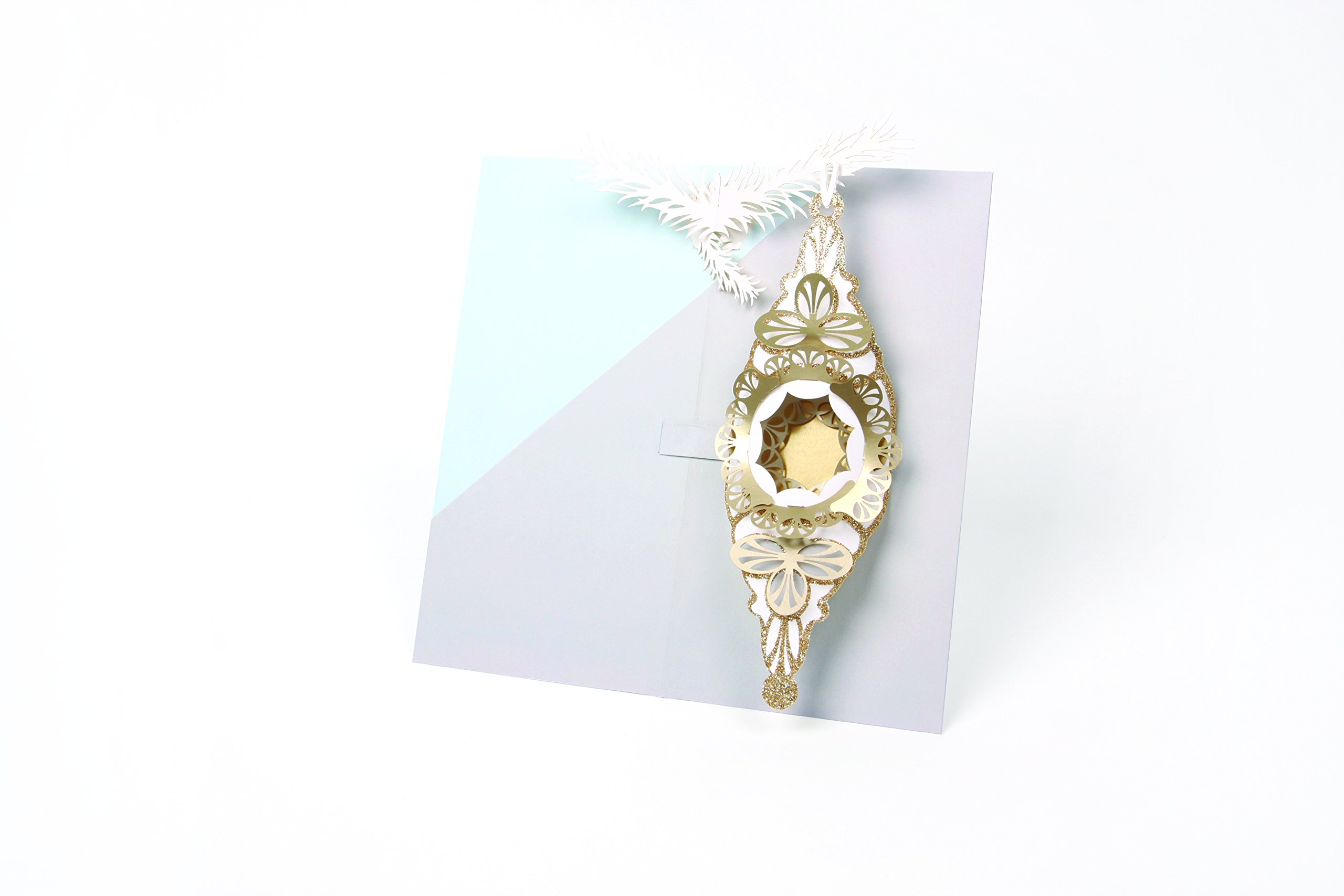 UWP LUXEAL019 Bauble Pop-Up Greeting Card, NA