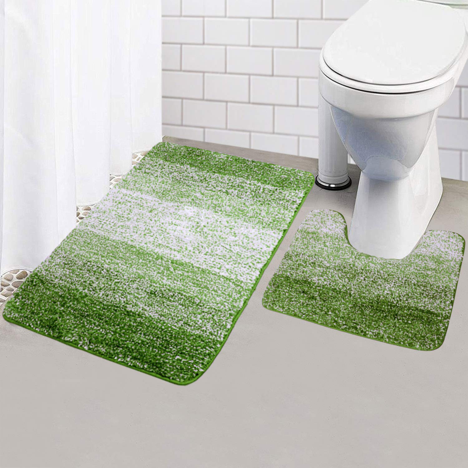 Buy HOKIPO Microfiber Machine Washable Bathmat with Contour (AR2441