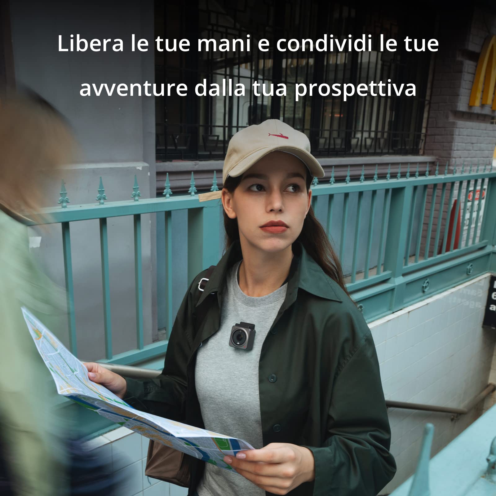 DJI Action 2 Dual Screen Combo (32GB), Action Cam 4K con Modulo di Alimentazione, FOV di 155°, Supporti Magnetici, Tecnologia di Stabilizzazione