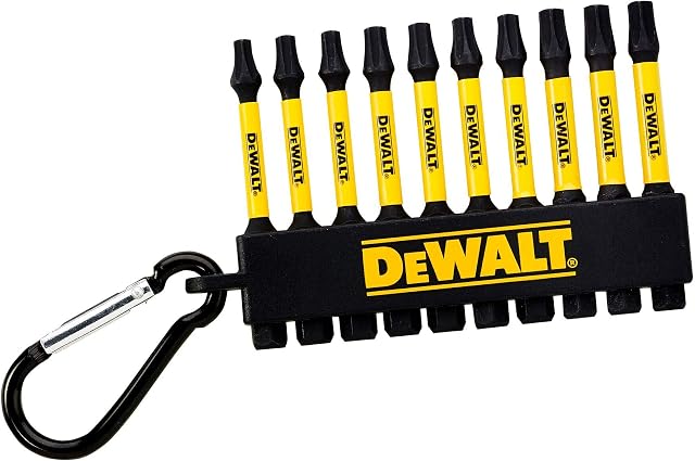 DeWALT DT7275-QZ Key Ring Mix Torx 57 mm 10-Piece Black/Yellow