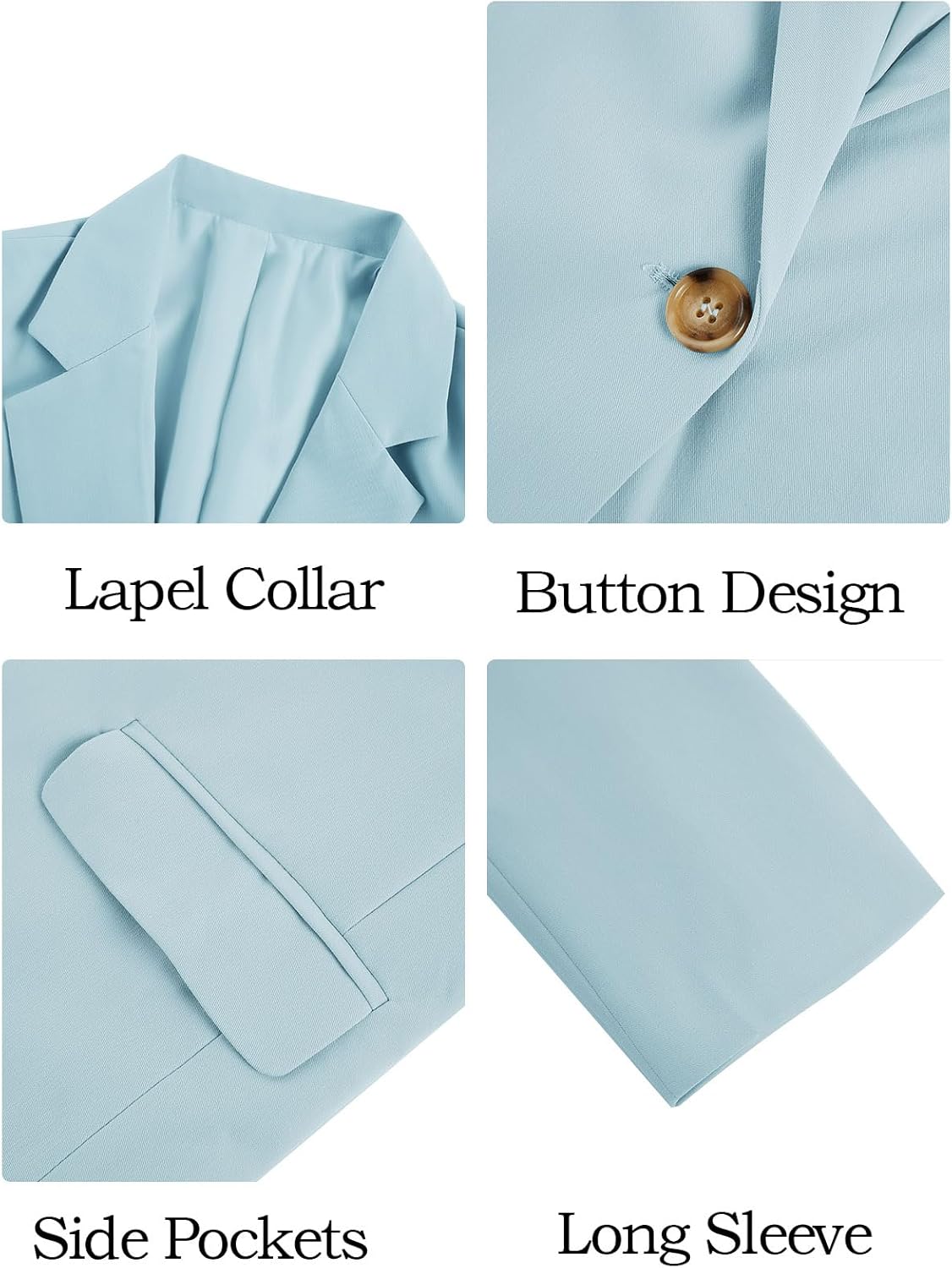 Meikulo Girls Blazers Kids Lapel Long Sleeve Open Front Solid Blazer Jacket with Pockets - Image 7