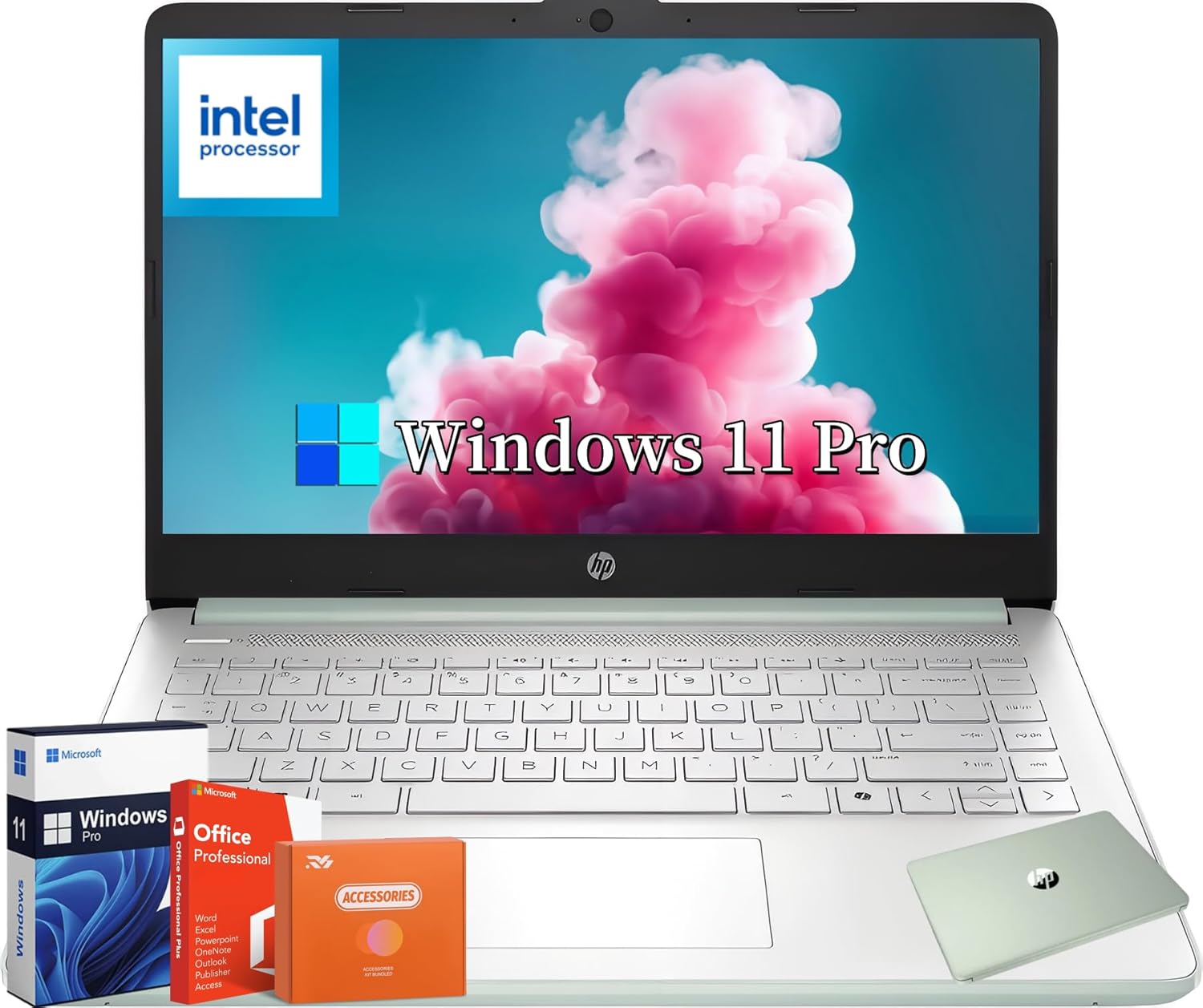 HP 14″ Laptop for Student Business, with Office Lifetime License & Windows 11 Pr…