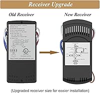 Vista 9 de Kit universal de control remoto para ventilador de techo, compatible con Hunter, Harbor Breeze Hampton Bay, ventiladores de control de 3 velocidades