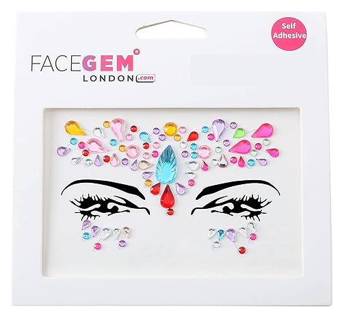 Miniatura 3 de 32 piezas de gemas faciales (diseños aleatorios) autoadhesivas con purpurina para tatuaje, gemas para festivales, fiestas rave, maquillaje corporal