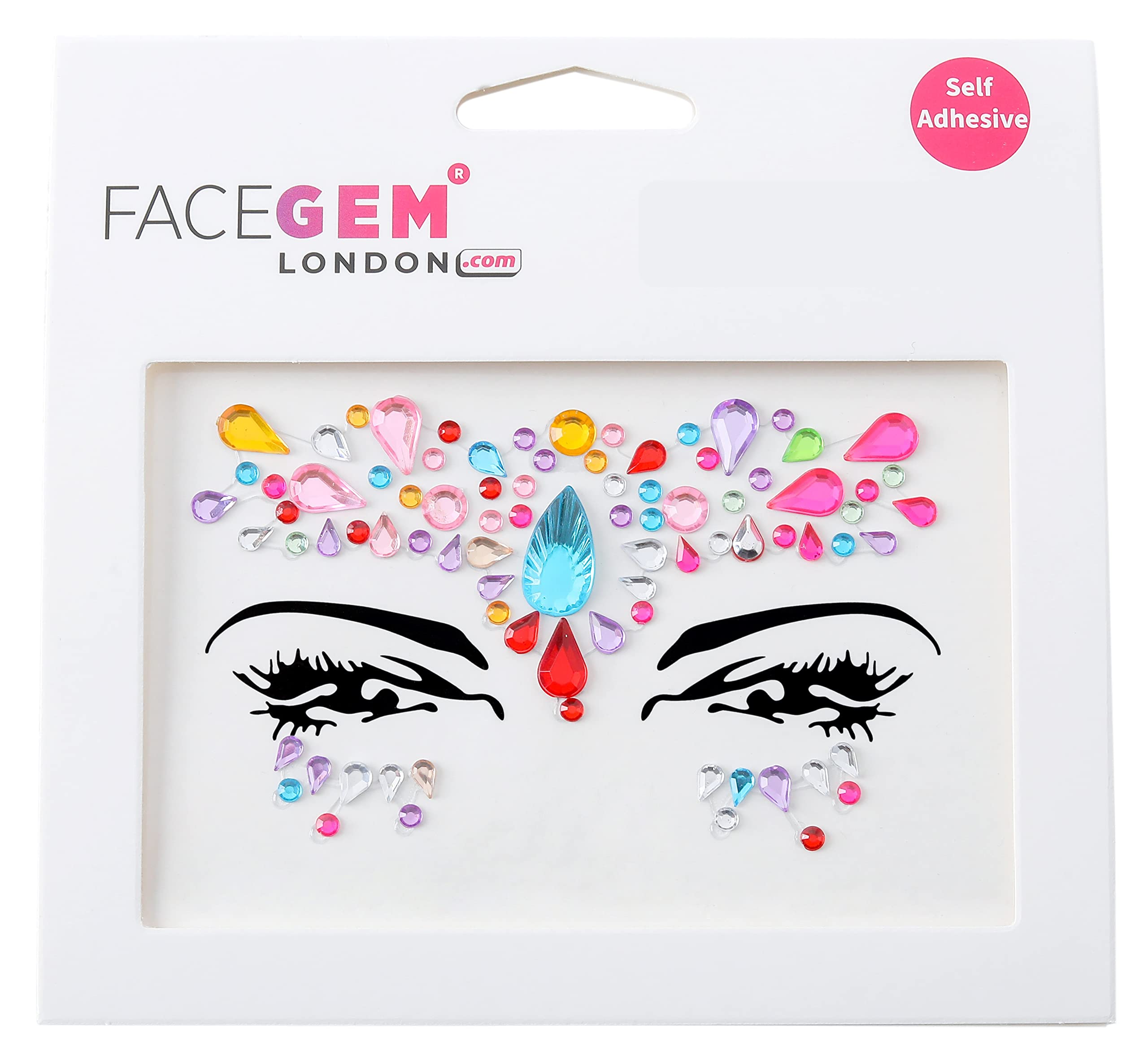 Face Gems Adhesive Glitter face Jewel Tattoo Sticker Festival Rave Party Body Make Up (Multi-colored-23)