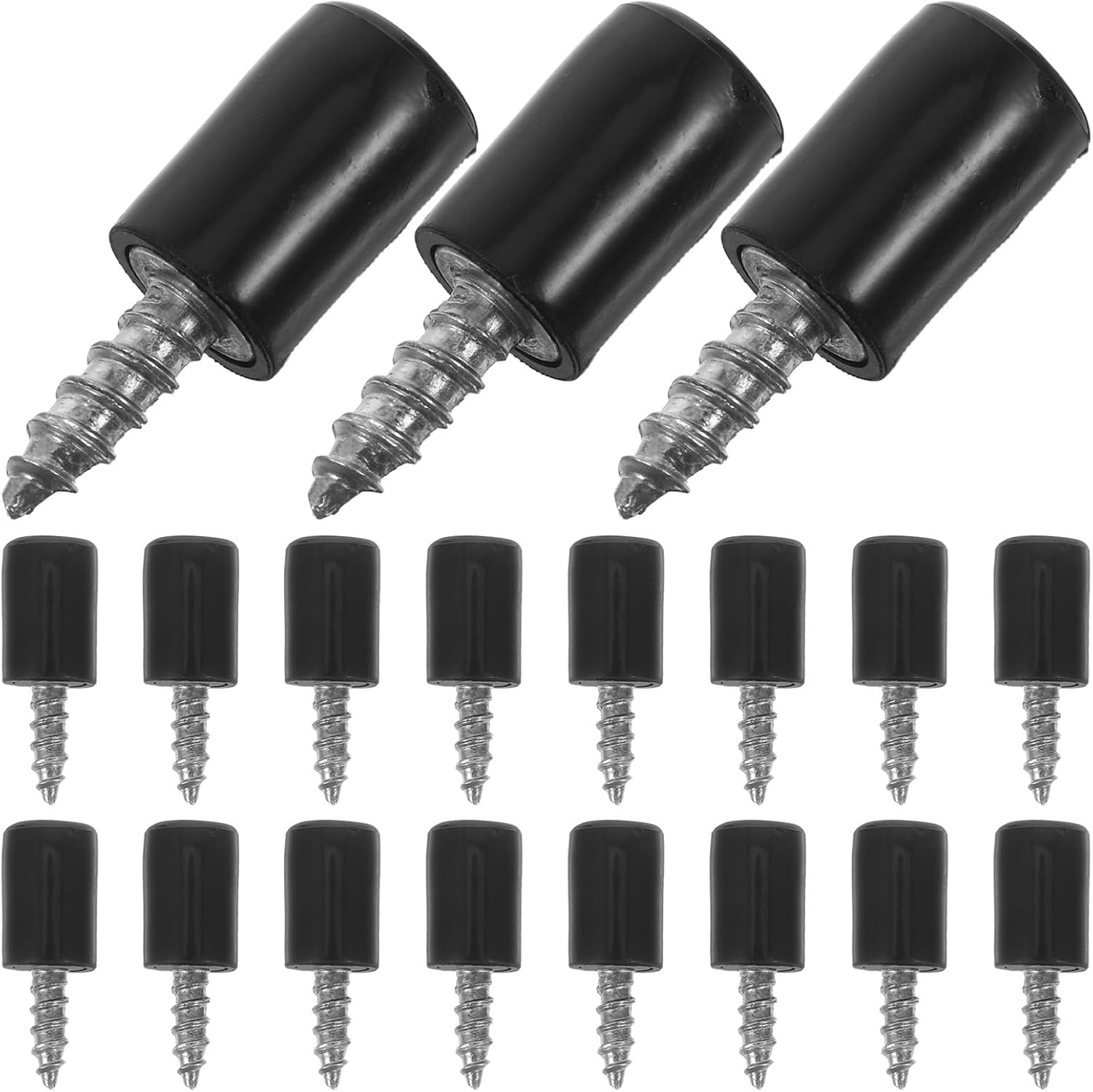 MAGICLULU 200pcs Kitchen Cabinet Shelf Support Pegs with Sleeve Self-Tapping Screws, Black Wardrobe Shelf Pins for Closet, Bookcase Storage Hardware