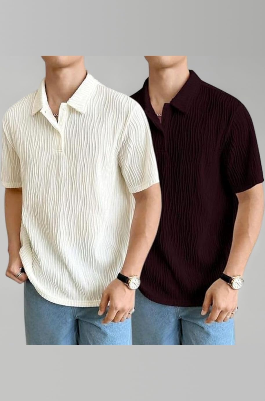 Leriya Fashion Cotton T-Shirt for Men โ Soft Breathable Fabric | Regular Fit Half Sleeve Collar Tee for Summer Casual Wear (Available in Plus Size)