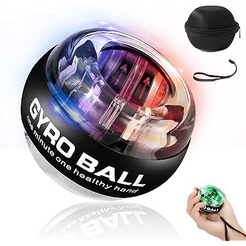 Gyroball Handgelenktrainer-Ball 5-stufiger Widerstands-/Lichtsteuerung Gyroskopischer Unterarm-Trainer zur St rkung von Armen Fingern Handgelenk