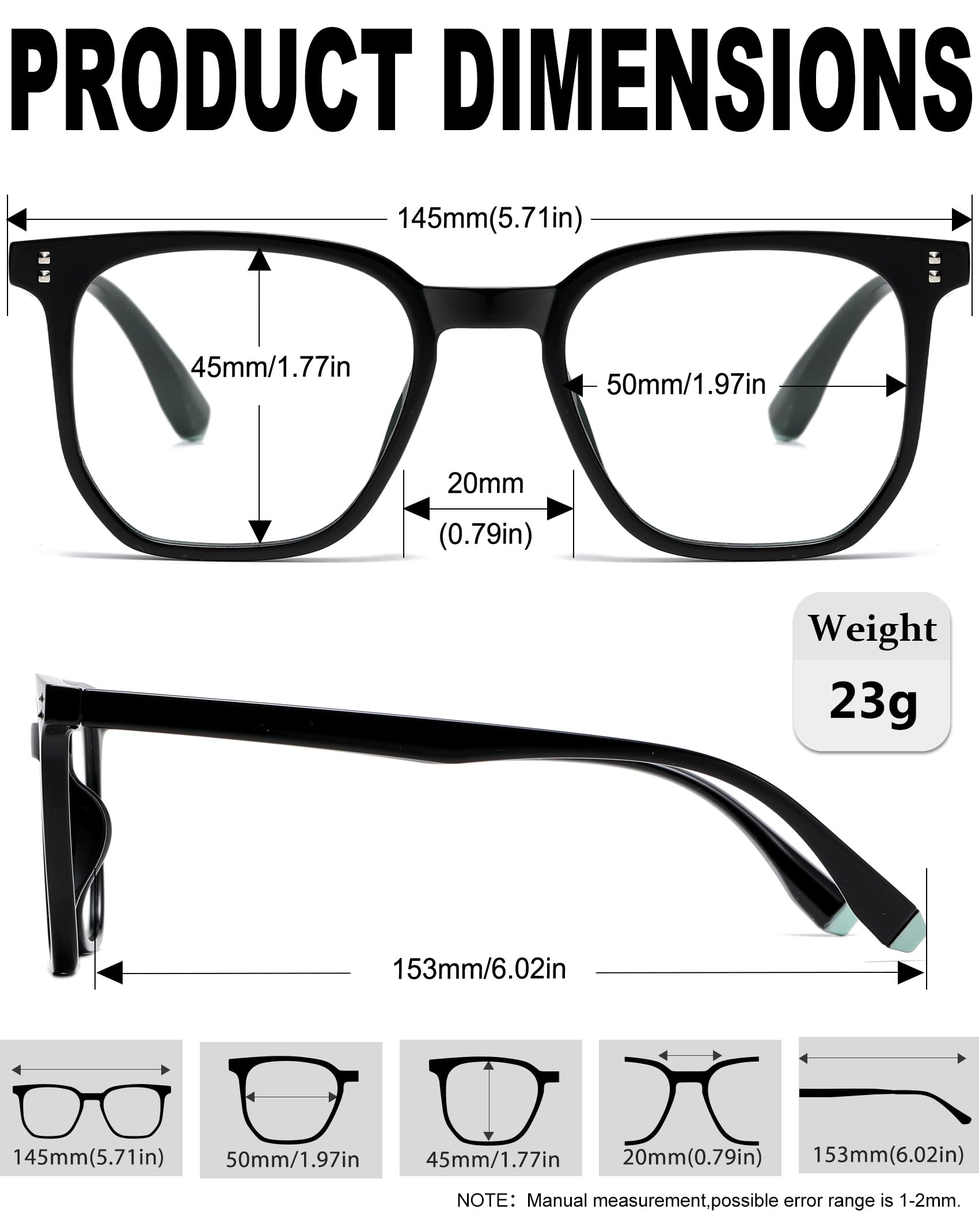 KANASTAL Occhiali Filtro Luce Blu Uomo Donna Computer Quadrati Grandi Trasparenti TR anti Affaticamento Blue Light Blocking Glasses Per PC Gaming TV