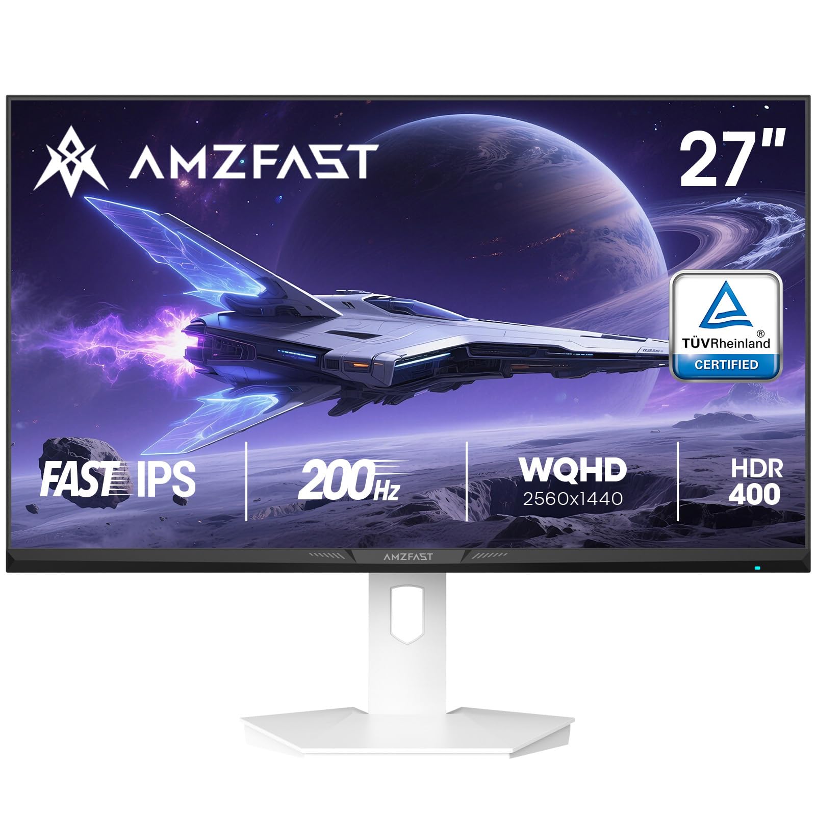 Amzfast 27 inch Curved Gaming Monitor, 240Hz, Full HD 1920x1080p, Fast VA 1500R, 1ms MPRT, 4000:1 Contrast, 130% sRGB, 95% DCI-P3, HDR, Adaptive-Sync, VESA 100X100, HDMI 2.0&DP 1.4 - AMZG27C1 Pro — view 11