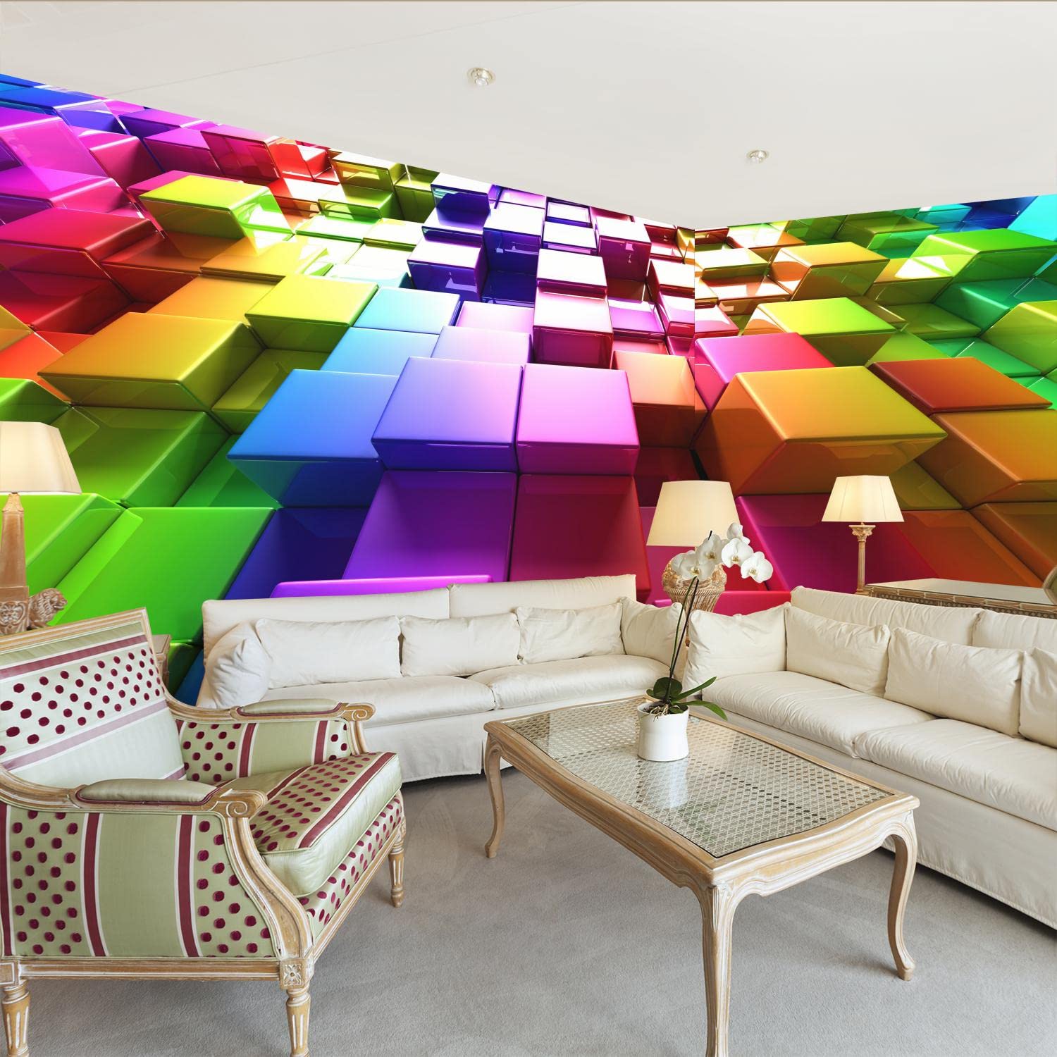 Runa Art Papel Tapiz Fotográfico 396 X 280 Cm Flores De Orquídeas | Lana Decoración De Pared Sala Cuarto | Fabricación Alemana | Gris 9235012b