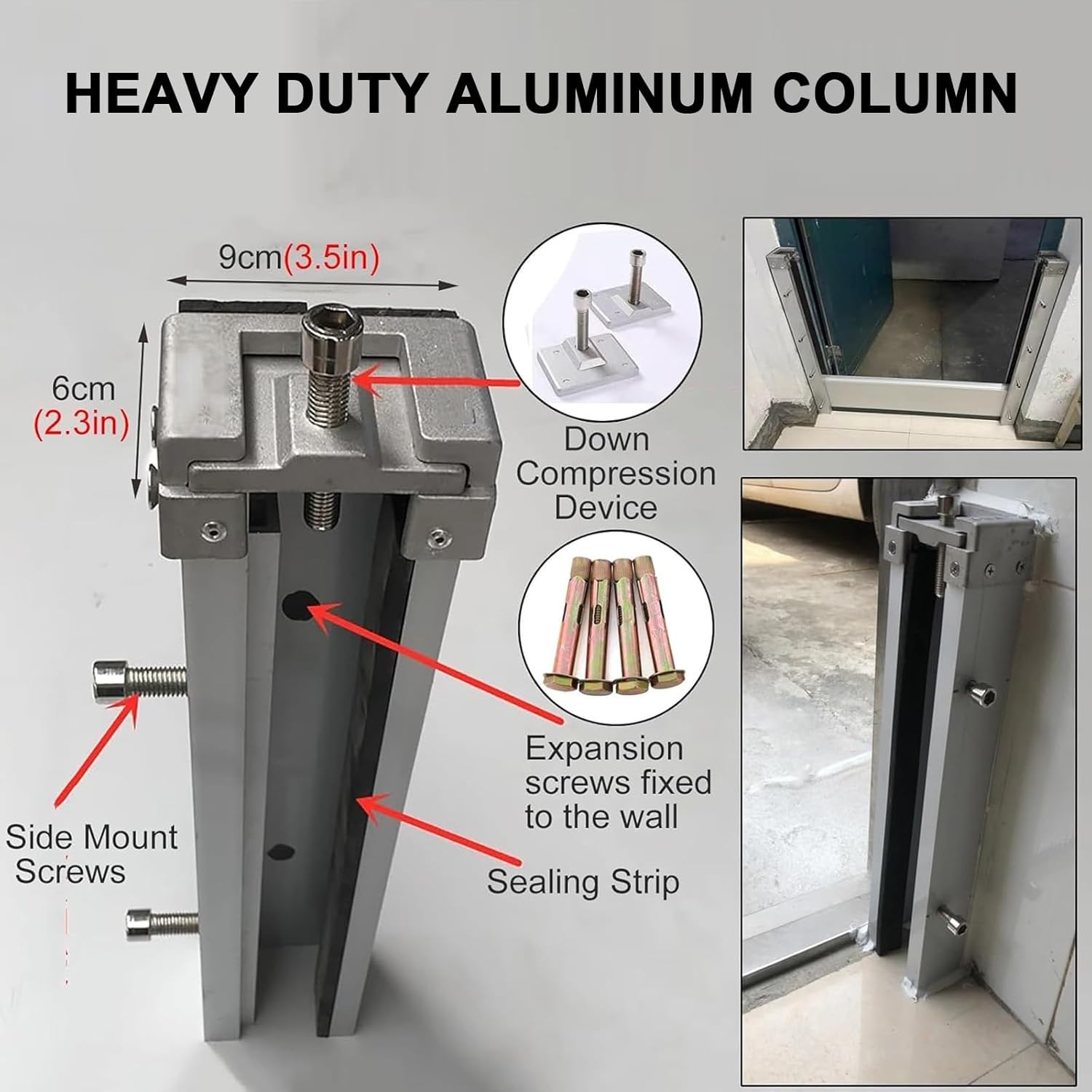 Front Door/Patio Door Flood Control Barrier Baffle, Aluminum Alloy Weather Water Barrier Shield, for Driveway/Warehouse/Garage, Removable Temporary Dams (Color : L: 130cm/51.2in, Size : H: 2