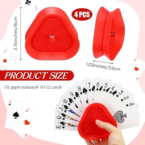 Miniatura 2 de 4 portatarjetas para niños, bandeja de plástico para adultos, bandeja de póquer gratis para niños, juego de actividades para tarjetas familiares de