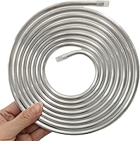 CELSOL 1/4" OD Aluminum Tubing 0.04" Wall 10FT Flexible Coil - Corrosion-Resistant, High-Temp for Fuel Lines, Automotive, HVAC, Refrigeration
