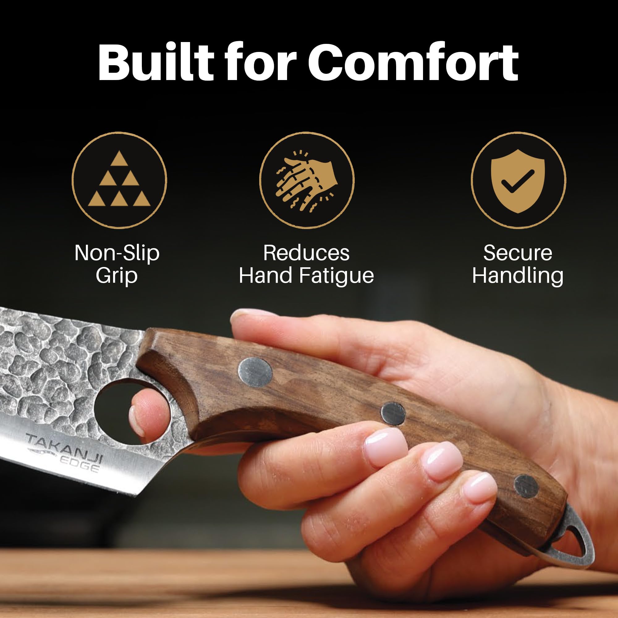 Spark Innovators Takanji Edge Chef's Knife, Ultra Sharp, Forged Steel — Amazon image 4
