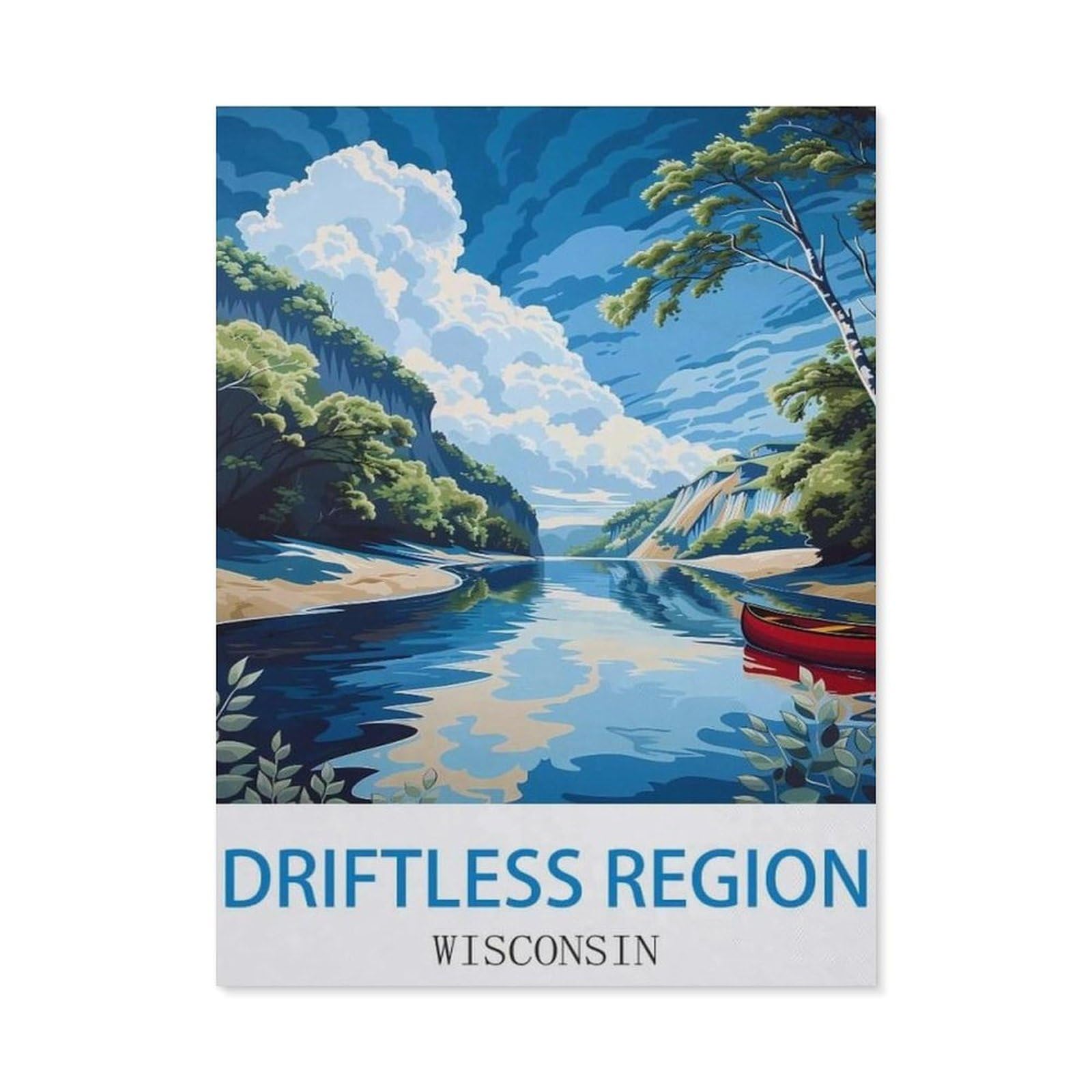BEAYODKP Driftless Region Wisconsin，Diamond Painting Kits for Adults - 5D Diamond Painting Kit Full Drill, Diamond Art Kits for Home Wall Decor（50 x 60 cm/19.68 x 23.62 inches）-CJ54