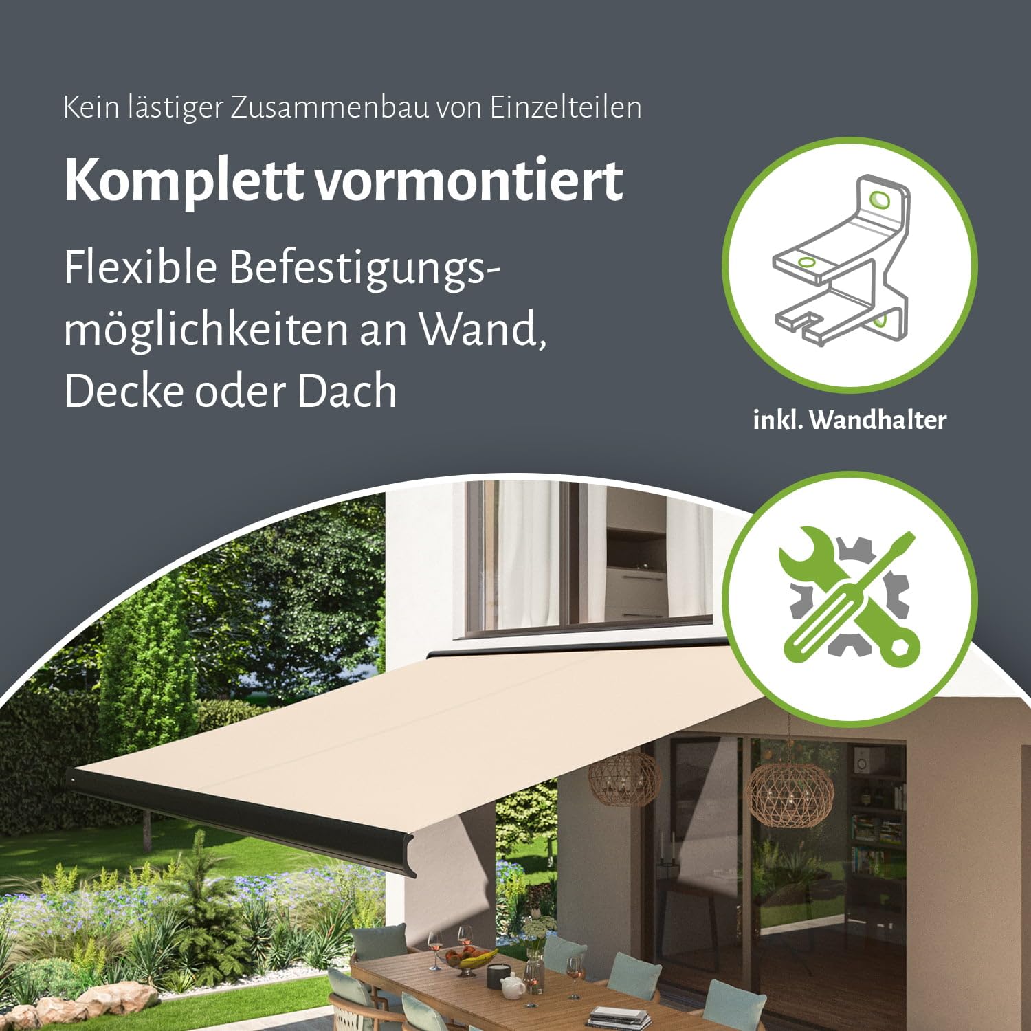empasa Elektrische Kassettenmarkise 'Classic' Gelenkarmmarkise Markise