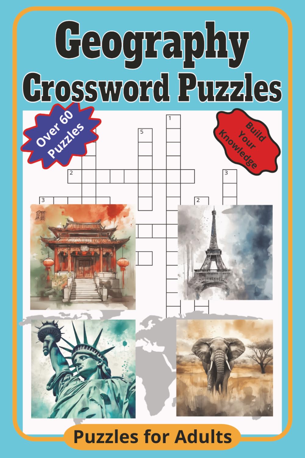 Geography Crossword Puzzles: Crossword Puzzles with Easy-to-Read Print about Geography US History, Notorious Criminals, US Constitution and More | 6x9 ... Gift for Vacations, Holidays and Relaxation