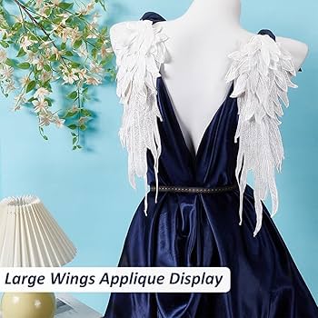 Amazon | FINGERINSPIRE 2組 ホワイト 天使の羽 レース