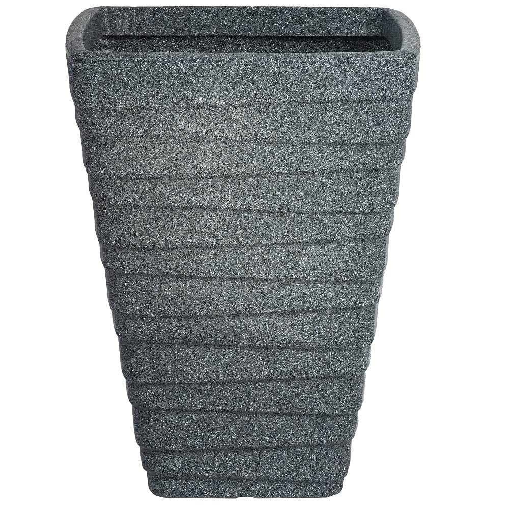Sankey Tall Square Trojan Planter, Ash, 40cm x 40cm x 52cm height