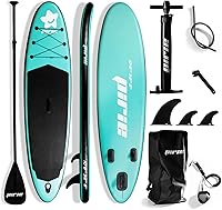 PIRIE Extra Large Inflatable Paddle Board for Family & Beginners - 397lb SUP with StabilTrac Fin, 32" Wide Stability