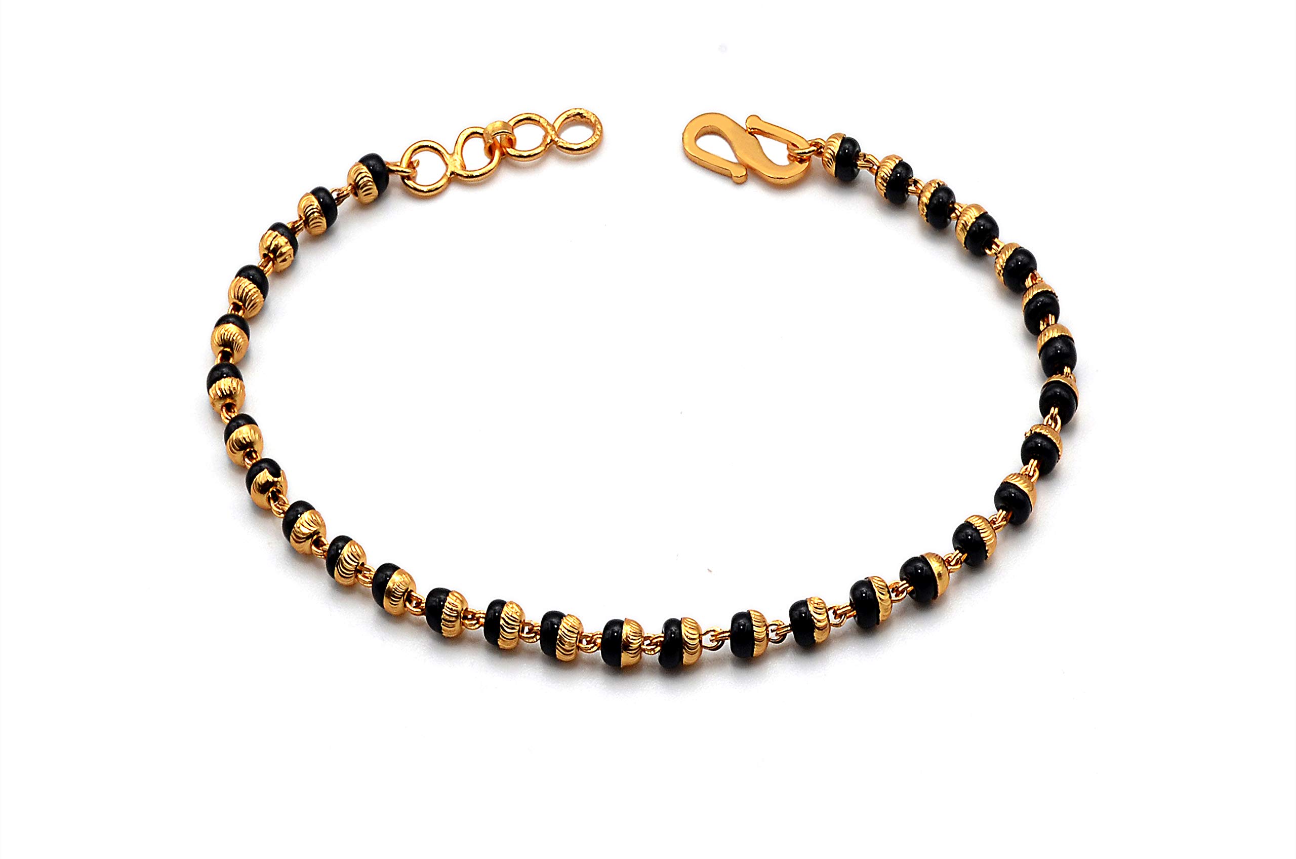 JHB Micro Gold Plated Bracelet Latest hand Mangalsutra Bracelet For Women (B08QY86TLZ) Amazon Price History, Amazon Price Tracker