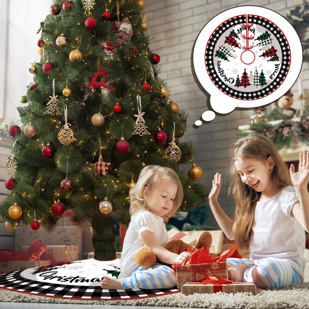 Jupe De Sapin De Noël, Jupe Sapin De Noel 120 Cm Ronde, Tapis