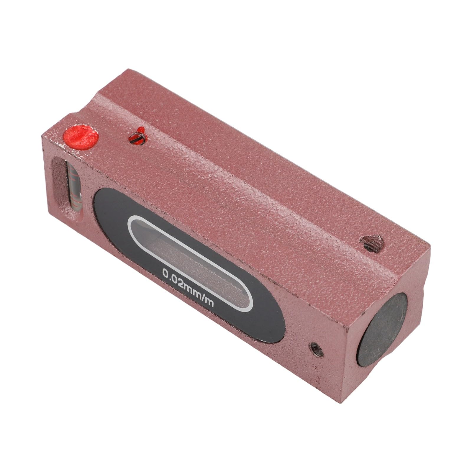 Nivel de marco de grado industrial de 0,02 mm de resolución, nivel de acero endurecido con base en V para configuración de máquina, se suministra con agarre aislante y caja de almacenamiento de