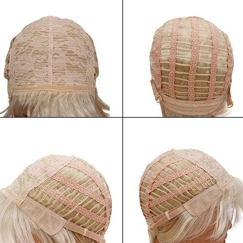 Miniatura 7 de Peluca de anime para cosplay, pelo rubio corto, disfraz de Halloween, peluca completa, pelucas sintéticas para mujer, fiesta de cosplay