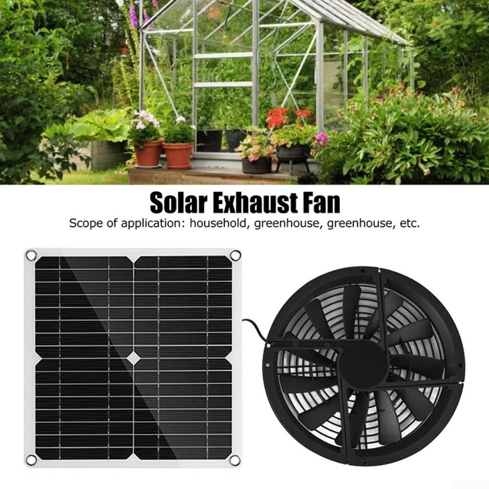 Kit ventilateur panneau solaire 12W 12V pour évents de toit poulailler serre