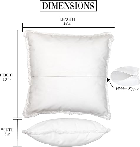 Miniatura 5 de Pavilion Gift Company Heaven in Our Home-18 - Almohada cuadrada de 18 pulgadas, color blanco, multicolor