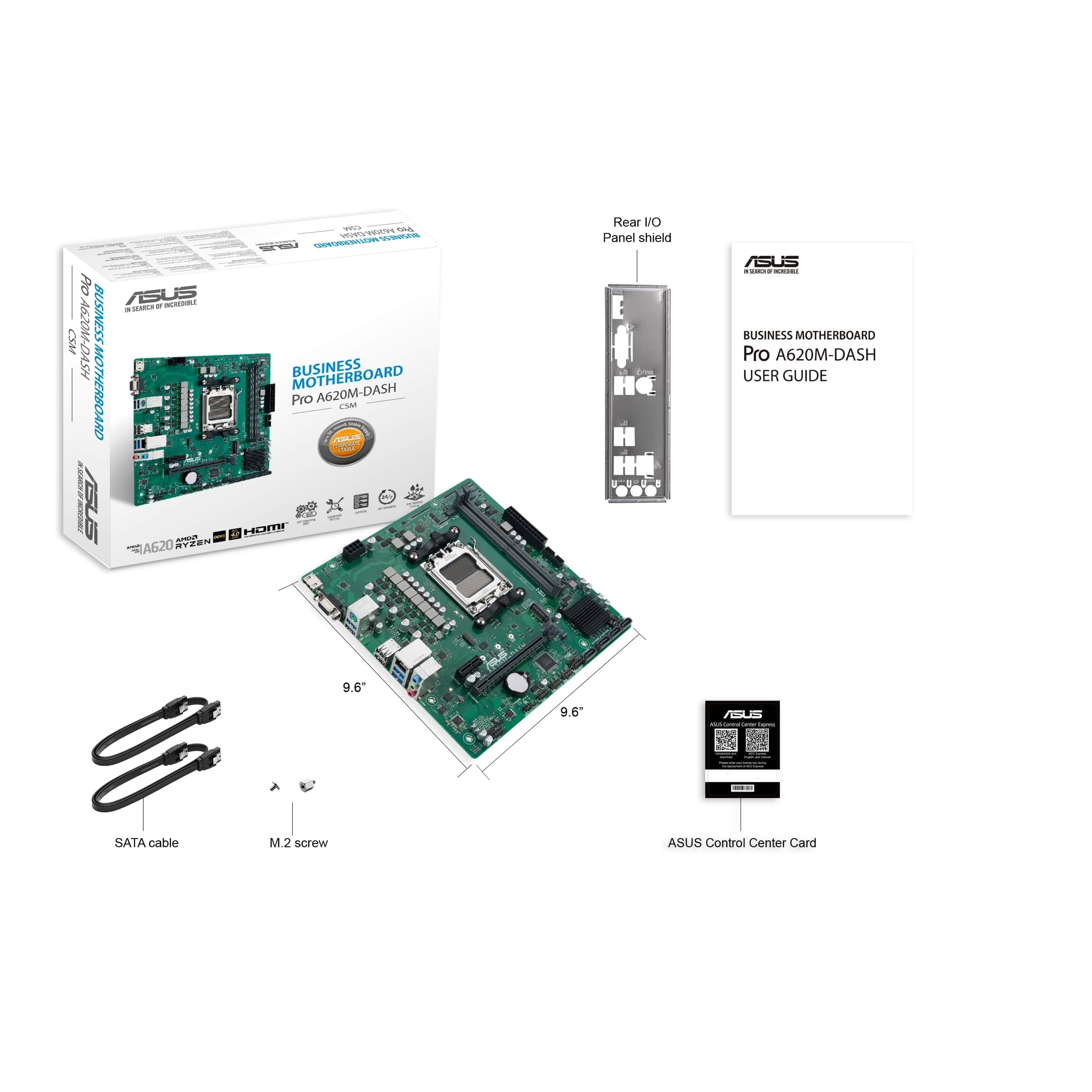 Amazon | ASUS Mainboard A620M-DASH-CSM - Micro ATX - Socket AM5