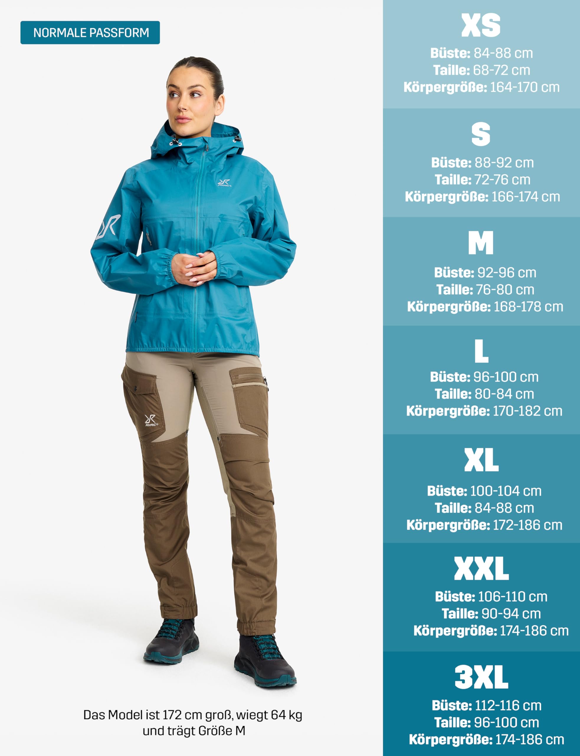 RevolutionRace Arcade 3L Lightweight Jacket für Damen, Wasserdichte Jacke, Packbare Windjacke für Wanderungen und Outdoor-Aktivitäten
