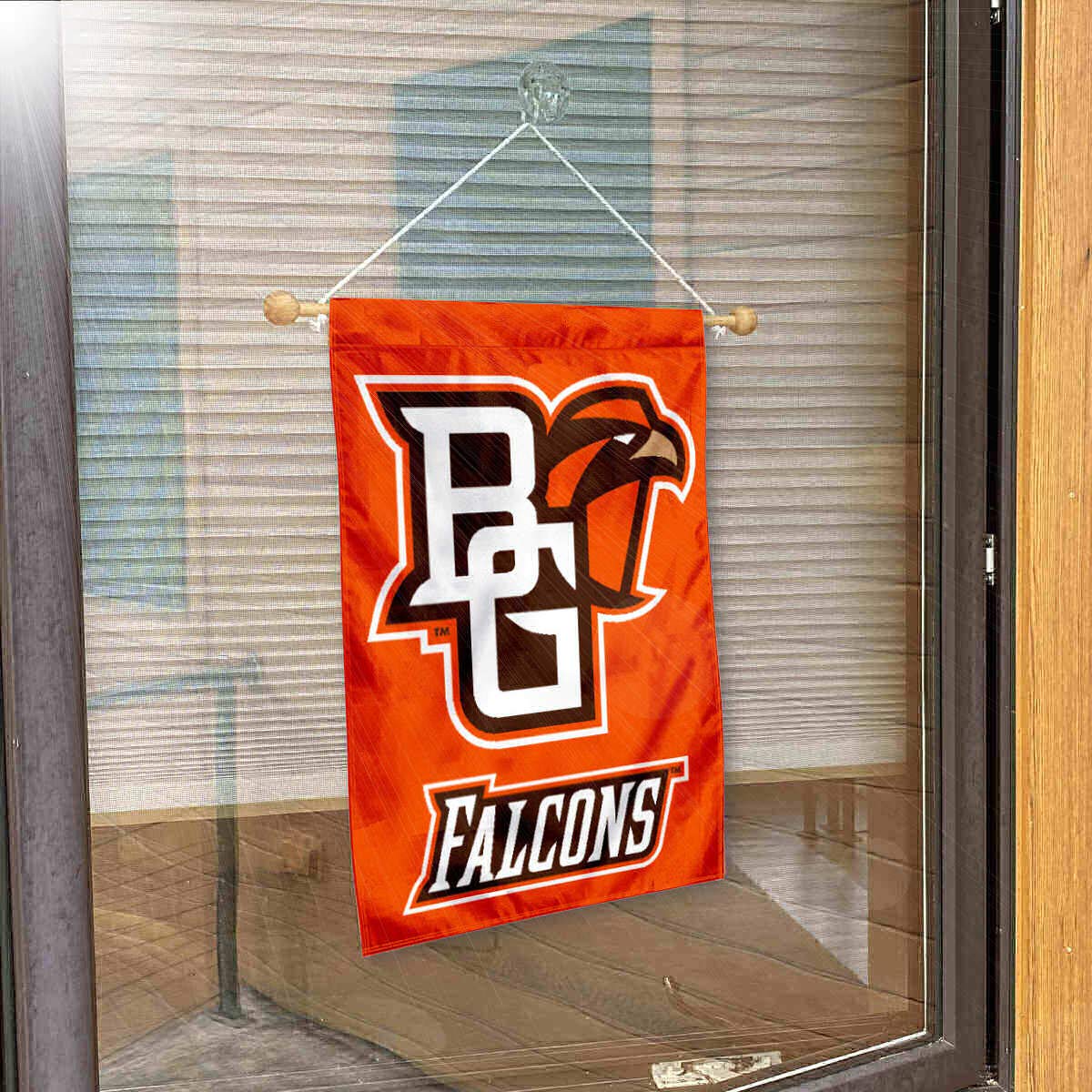 Bowling Green State University Gartenflagge – Falcons Design, 100% Polyester (doppelseitig)